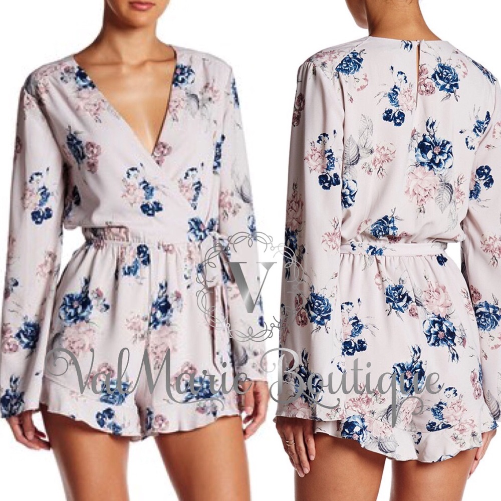 LAST 1! Full Sleeve Floral Romper - Picture 2 of 4